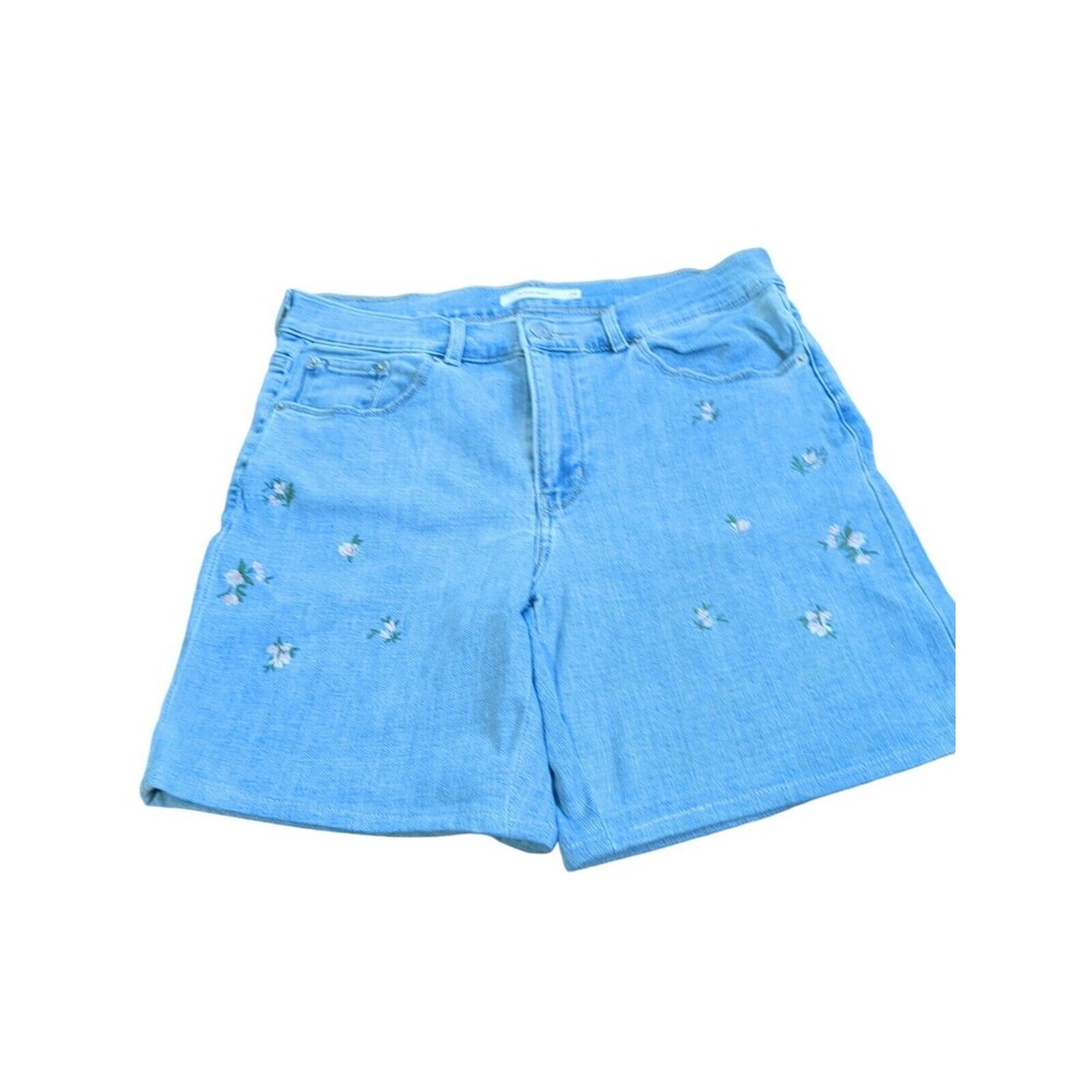 Levi's Floral Embroidered Classic Short Jean Denim Shorts Women Size 28